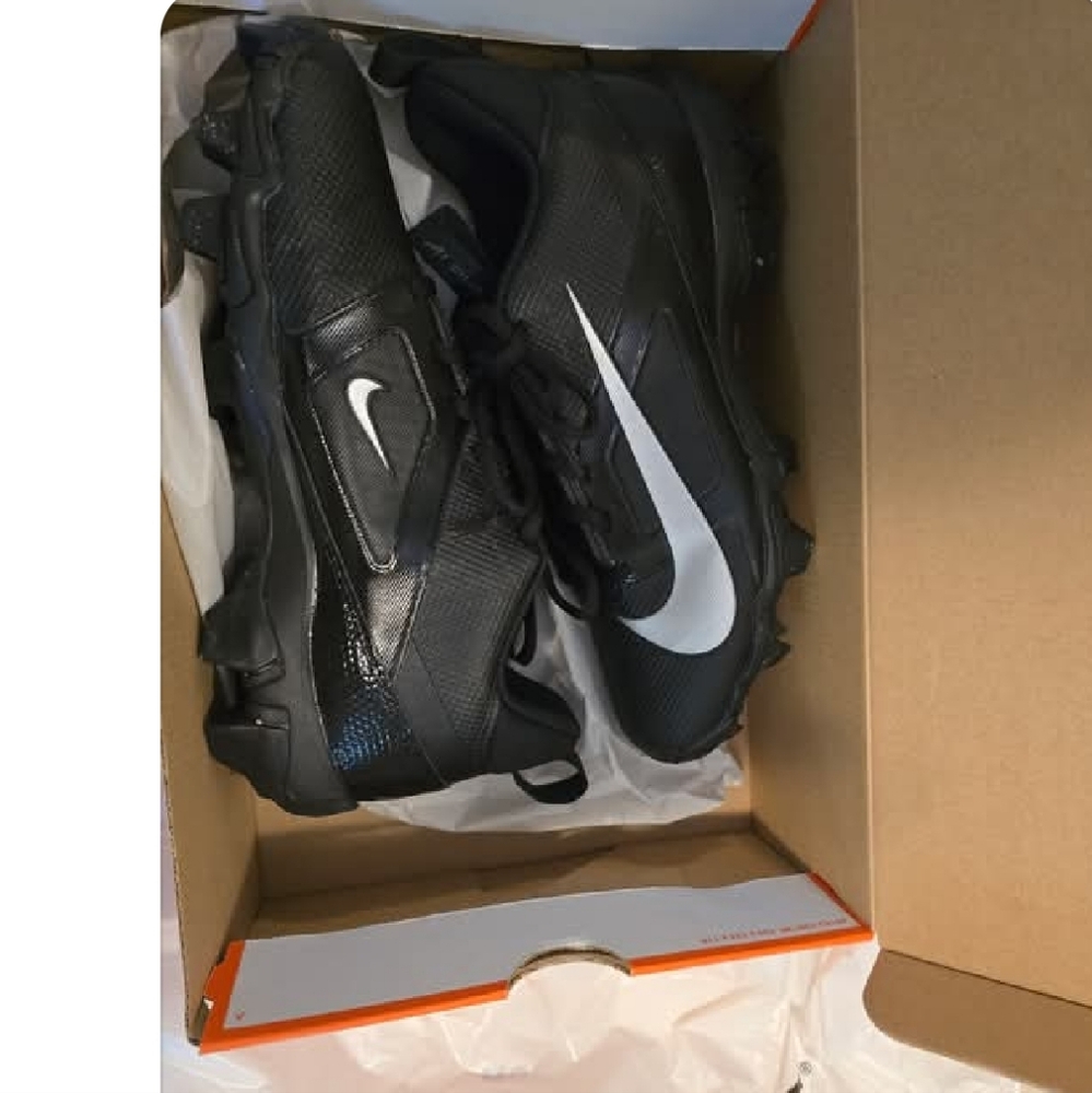 Nike Black Soccer Cleats with White Swoosh